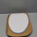 Mayfair Padded Toilet Seat, Cushioned Soft Vinyl over Wood Core Seat, Secure Hinges, Easy Clean, Elongated, White