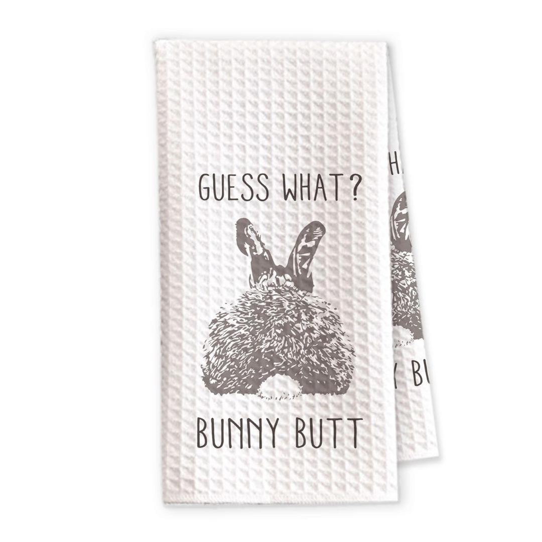 DTLGTG Funny Bunny Easter Kitchen Towels, Absorbent Decorative Hand Towels for Kitchen, Cute Rabbit Tea Towels for Easter Decor Gifts, Holiday Home Accessories (A16)