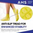 AMERICAN HOSPITAL SUPPLY Non-Slip Hospital Socks, Anti-Skid, Anti-Slip Gripper Socks for Medical or Home Use, 6 Pairs (Yellow, X-Large, Yellow)
