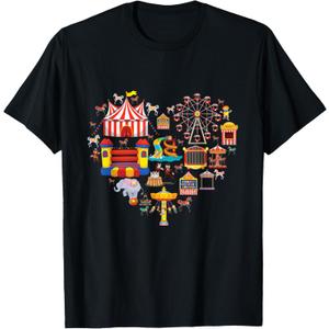 Circus Love Heart Ringmaster Party Circus Men Women Kids boy T-Shirt, Small