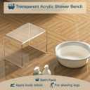 Acrylic Kids' Step Stool Small Footstool for Bathroom, Kitchen & Bedroom, 12.5x9.7x9, Holds 200lbs, Multi-Use as Toilet Stool, shower/water-resistant stool, seating and placing items (Clear-2pcs)