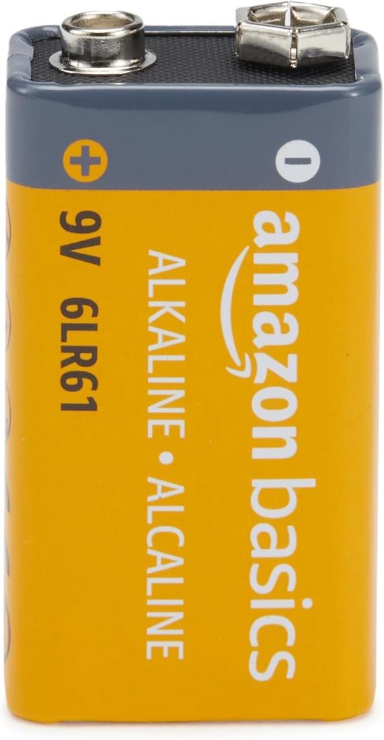 Amazon Basics 7-Pack 9V Alkaline Batteries, 5-Year Shelf Life - for Smoke/CO Detector, Electronics & Audio