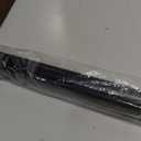 Swing Arm Curtain Rod, Black, 35.4'' Long, 1.1'' Diameter Pole, Rotate about 180 degrees, Detachable Ball Finial, 1 Piece