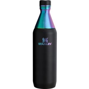 STANLEY All Day Slim Bottle 20-34 OZ | Twist off Lid with Leakproof Seal | Slim Design for Travel & Gym | Insulated Stainless Steel | BPA-Free (Black Chroma)