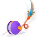 Interactive Cat Toys for Indoor Cats 4-in-1, Ball & Laser Pointer for Adults Cats with 3 Interchangeable Tails, Rechargeable Teasing Pet Toy for Kittens