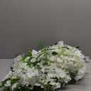 WEISPARK Fake Hanging Flowers - 24 Pieces 3.75 Feet/Piece Artificial Wisteria Vine Ratta Hanging Garland Silk Flowers for Home Party Wedding Decor (White-24pcs)