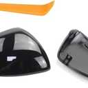 1 Pair Rear View Side Case Trim Car Rearview Mirror Caps Compatible For Mercedes C E S GLC Class W206 X206 S206 X254 W214 W223 EQE EQS(Black)
