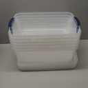 Rubbermaid Cleverstore 17 Qt Clear Storage Bins with Lids, 6-Pack, Stackable, BPA-Free, Made in USA