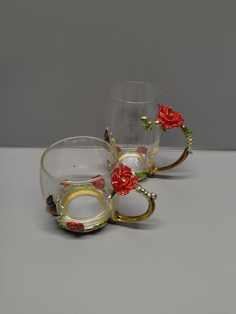 OEAGO Gifts for Mom Women Valentines Day Gifts for Her Glass Coffee Enamels Mug Best Birthday Valentine's for Girlfriend Wife Mothers Day from Daughter Son Tea Cup Stocking Stuffers Christmas 2 Pack