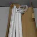 Closet Rods for Hanging Clothes,17 to 75 Inches 1.3 Inch Diameter Heavy Duty Metal Closet Rod Closet Bar for Wardrobes,Closet-White