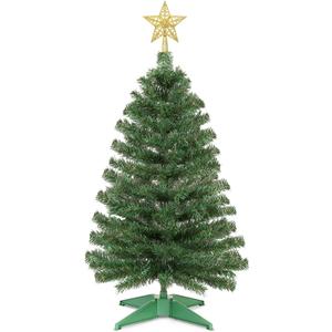 3 Ft Artificial Christmas Tree for Tabletop, Mini Xmas Tree with 4-Leg Stable Base, Small Xmas Tree for Indoor Outdoor Holiday Home Office Party Christmas Decorations (Green) (Green- 1 Pk)