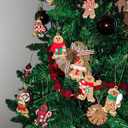 3 x 12 Pcs Gingerbread Man Ornament Gingerbread Men Ornaments of Various Shapes for Christmas Tree Gingerbread Christmas Decorations