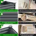 Land Guard Galvanized Raised Garden Bed with Legs, 482432in Large Metal Elevated Raised Planter Box with Drainage Holes for Backyard, Patio, Balcony, 700lb Capacity(Grey)