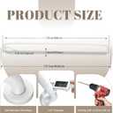 48 Inch Grab Bars 1.25" Dia, White 304 Stainless Steel Bathroom Grab Bar, Anti Slip Knurled Safety Bar, Wall Mount Handicap Grab Bars, Support Handrail for Seniors Elderly Injury