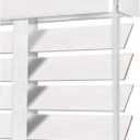 2" Slats Faux Wood Window Blinds for Interior Windows, Cordless Wood Blinds 20" 27" 30" 39" 43" 49" 55" 70" 76" Blackout Privacy Horizontal Blinds & Shades for Living Room Bedroom(White)