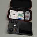 R36MAX Handheld Game Console, Retro Gaming Console with 4000mAh Battery 4.0IPS Screen, Open Source Linux System, with 64GB TF Card Portable Video Gaming Console, Transparent Black