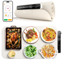 Monteka Warming Mat for Food 24.8"×15", Electric Warming Trays with APP & Button Control, Silicone Fast Heating Mat for Countertop, Rollable Dishwasher Safe Food Warmer for Parties Buffets Home Travel