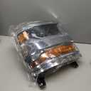 Chrome HID/Xenon LED DRL Projector Headlight Assembly Compatible with 2016-2018 Chevy Silverado 1500/2019 Silverado 1500 LD Driver&Passenger Side 84388631 84388723 (Pair)