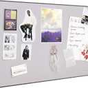 Fabric Bulletin Board 30x20 inches,Black Aluminum Framed Wall Pin Board | Cork Board Alternative for Wall with Push Pins for Office and Home, Linen Display Mood Board for Photos, Notes & Reminders