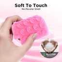 3 x 2 Pack Silicone Suction Cup Phone Case Mount Double-Sided, Hands-Free Strong Grip Holder for iPhone and Android, Sticky Phone Stand for Selfies and Videos, Neon Pink+Transparent