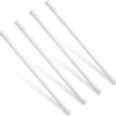 4pcs Window Security Bars Adjustable Sliding Door Guard Security Lock Bar Fixed Window Guard Door Security Devices Window Guards for Children Safety, Patio Door, Anti-Lift (White)