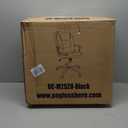 Home Office Chair Ergonomic Desk Chair PU Leather Task Chair Executive Rolling Swivel Mid Back Computer Chair with Lumbar Support Armrest Adjustable Chair for Men (Black)