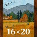 16x20 Picture Frame for Wall Display, 16x20 Brown Picture Frame with Shatter Resistant Plexiglass, Stable and Sturdy 16 x 20 Poster Frame for Wall Display, Handpicked Gift Collection, 1 Pack