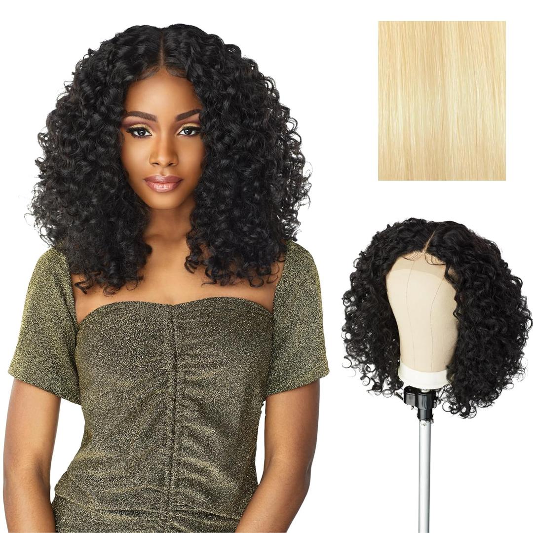Sensationnel Butta Lace Wigs - Unit 5 Extra Wide 5 Inch Deep Parting Synthetic Preplucked Hairline Glueless Lacefront (613 BLONDE)