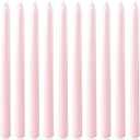 10 Inch Pale-Pink Taper Candles for Home Decoration, 10 Pack Unscented Candlesticks for Dinner Wedding Party, Smokeless and Dripless Candle Sticks