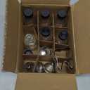 AOZITA 6Pack, 2 oz Small Clear Glass Bottles w/Lid & 3 Funnels - 60ml Boston Shot Bottles for Health, Immunity, Potion, Wellness, Sample, Ginger, Juice - Mini Personal Care & Beauty Travel Bottle