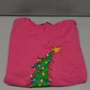 Christmas Sweatshirts for Women Cute Christmas Tree Graphic Long Sleeve Shirt Xmas Holiday Party Pullover Blouse (XX-Large, Rose)