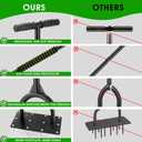 Aerator Lawn Tool for Gardening,42.5 in Manual Lawn Aerators-Easily Assemble Soil Aerator with Longer Spikes & Wider Foot Plate,Yard Aerator for Lawn to Revives Lawn Health