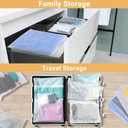 Clear Zipper Bags Resealable for Clothes, 3 Mil Thick 10x13 inch Large Plastic Mailers Travel for Clothing, 100 Pcs Self Seal Apparel Poly Bags for Sweaters, Jeans Shipping