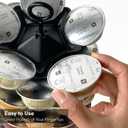 xympo Coffee Pod Carousel for Nespresso Vertuo Capsules, Holds 40 Pods, 360 Rotating Stand, Metal (Black)