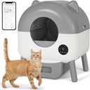 Greesum Fully Enclosed Self-Cleaning Cat Litter Box, 76L Large Capacity