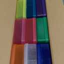 9 Pack Medium Colored Plastic Hobby Art Craft Organizer, Mini Plastic Storage Containers with Latching Lid, for Pencil Box, Lego, Crayon