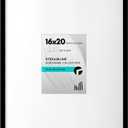 Americanflat 16x20 Picture Frame with Polished Plexiglass - Use as 6x8 Frame with Mat or Display 16x20 Photo Without Mat - Streamline Collection - Thin Border Picture Frames for Wall - Black