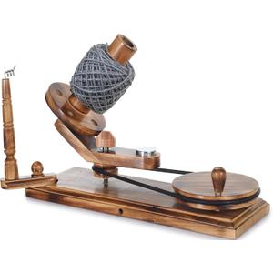 Brainmart Hand Operated Wooden Yarn Ball Winder and Yarn Swift Wool Speedy Winder String Holder Knitting Crochet Accessories Knitter's Gift (Antique Beachwood (Winder))