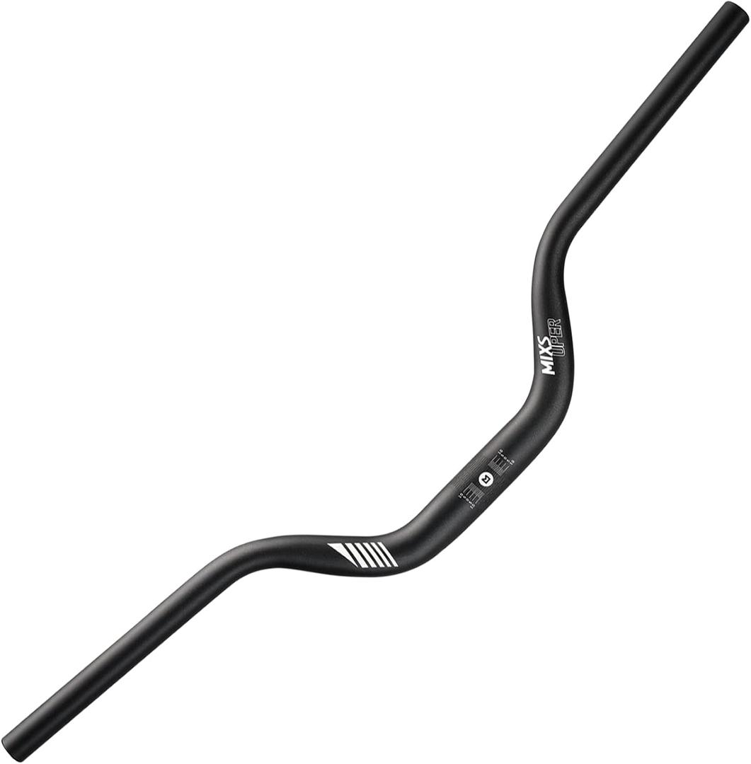 Mixsuper Mountain Bike High Riser Handlebar 31.8mm Length 720mm Rise 90mm Aluminium Alloy MTB Handlebar Black