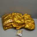 Cocktail High Top Table Covers - 32x43 Inch Fitted Spandex Round Cocktail Tablecloth for Bar Height Standing Table Cloths Reusable, for Party Wedding Banquet Event Decorations, Shiny Gold, 8 Pack