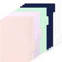 (5.5 x 8.5 inch) 15 Tab 3 Hole Punch Dividers with Tabs Disc Bound Dividers Junior Size discbound Notebook Accessories 5 Color for Office Meeting