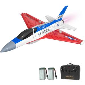 VOLANTEXRC RC Plane F-16 Fighting Falcon - 2.4Ghz 2CH Remote Control Airplane Jet Fighter Ready to Fly with Cool Lights, for Beginners, Boys and Girls (762-4)