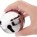 CLLOOTVE 3-Inch/ 80MM Large Metal Craft Bells for Holiday Home, Christmas Festival, Gifts, Party Wedding Decoration DIY Project, 8 Pcs, Silver