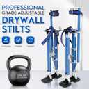 24 inch -40 inch Professional Grade Adjustable Drywall Stilts Taping Paint Stilt Aluminum Tool Stilt for Painting Painter Taping Blue