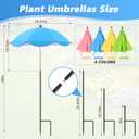 4 Pcs Plant Umbrellas for Outdoor Plants, Potted Garden Bedst Umbrella Shade with Adjustable Angle to Defend Plants from Direct Sunlight