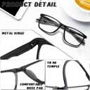 Hubeye TR90 Sports Reading Glasses for Men and Women Ultralight Flexible Anti-Blue Light Readers（Black+Black+Black+Black+Black，+1.5）