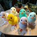 Easter Chicks Decorations Set of 6-6.6 inch Pastel Flocked Chicks with Bows for Spring Home Accents, Easter Table Centerpieces, Indoor Outdoor Garden Decor, Holiday Party Supplies & Egg Hunt