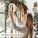 Artmag 6 Pcs Velvet Christmas Large Swag Bows 23.6x15.7 Inch Rustic Staircase Wreath Fireplace Vintage Bows for Christmas Tree Topper Holiday Indoor Outdoor Decor (Multicolor)