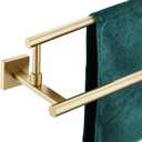 KOKOSIRI Bath Towel Bars 32-Inch Double Towel Rails Overlength Bathroom Racks for Cabinet Kitchen Brushed Gold Stainless Steel B5009BG-L32