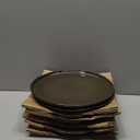 LeRatio Ceramic Dinnerware Sets for 6,Poreclain Plates and Bowls Sets,Handmade Reactive Glaze Dishes Set,Chip Resistant and Scratch Resistant | Oven&Dishwasher & Microwave Safe-Chestnut(18PCS)